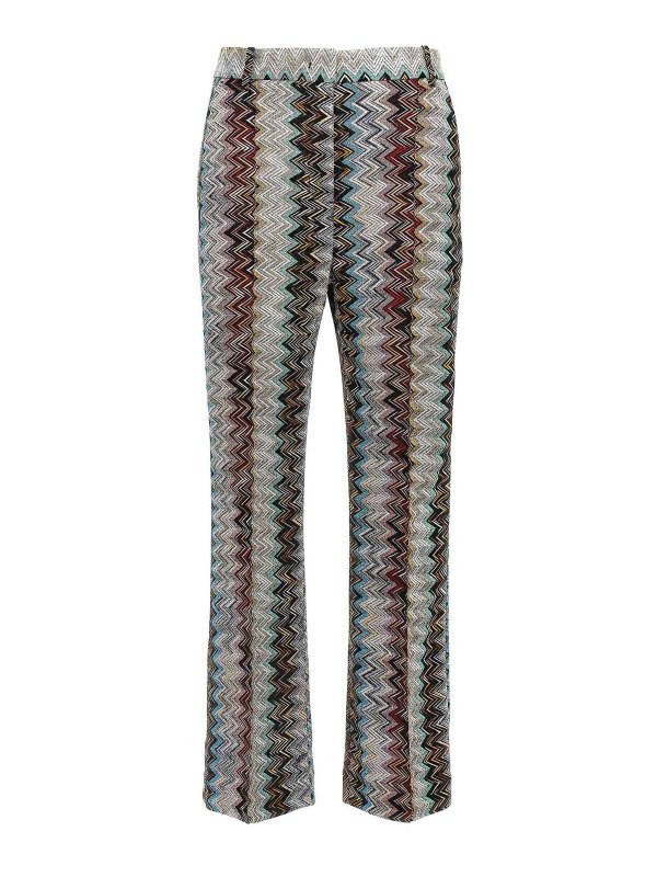 MISSONI: Trousers Shorts - Zig Zag Lam Pants