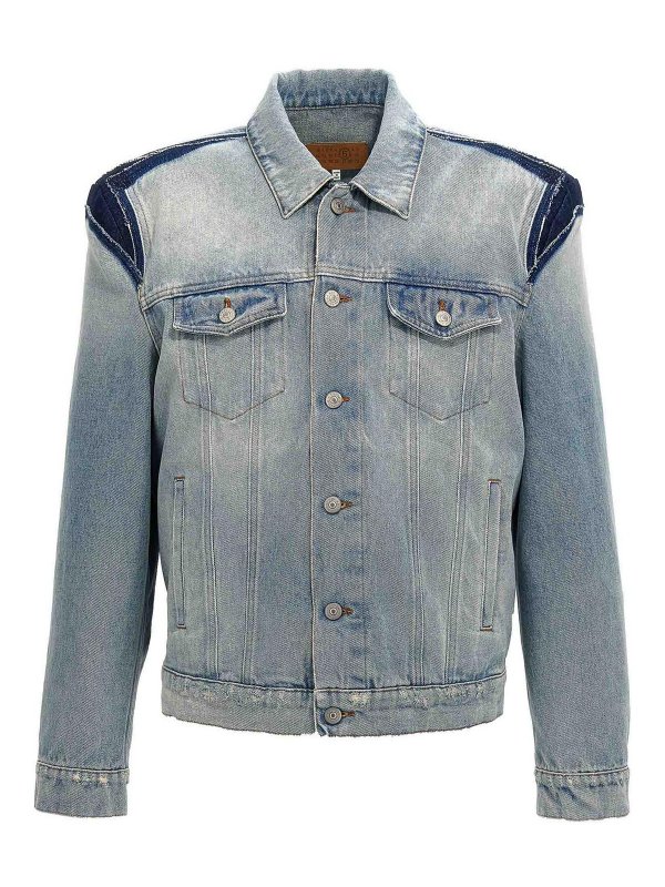 MM6 MAISON MARGIELA: blazers - Denim Jacket With Used Effect