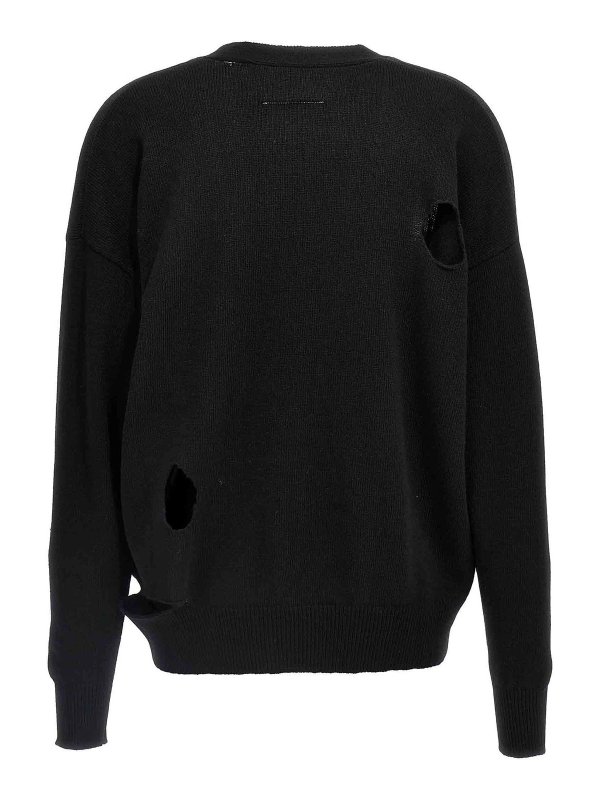 MM6 MAISON MARGIELA: cardigan online - Cardigan con stampa logo