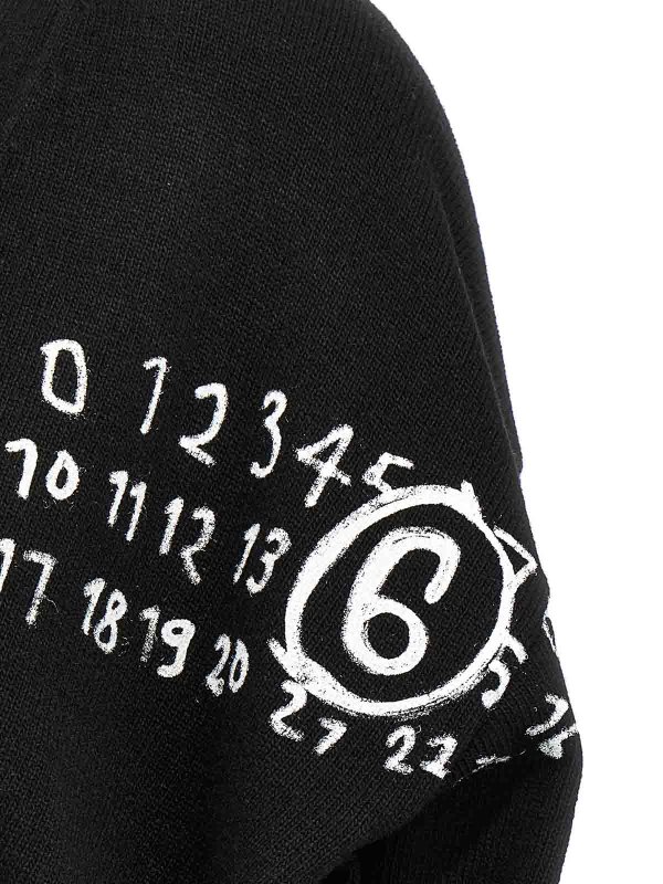 The Best Shops MM6 MAISON MARGIELA: cardigan - Cardigan con stampa logo