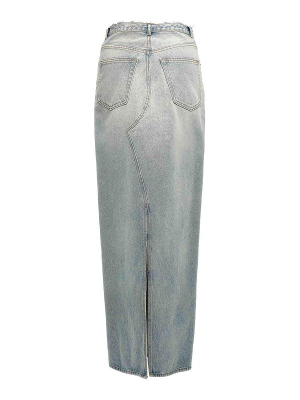 スカート MM6 Maison Margiela Long skirt slits Black Slit Maxi Skirt by MM6 Maison Margiela on Sale