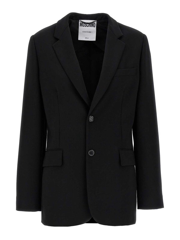 MOSCHINO: Blazer - Blazer - Negro