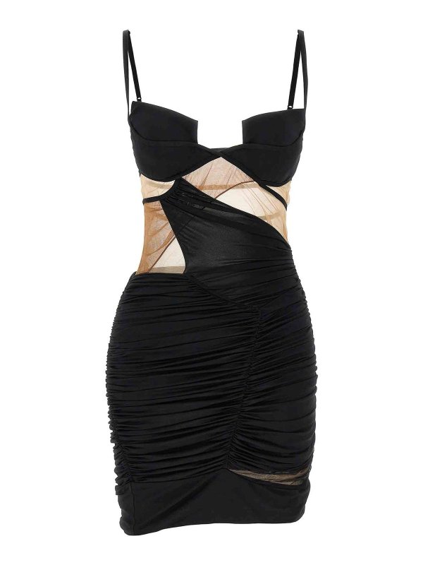 NENSI DOJAKA: short dresses - Drapped Mini Dress Dress