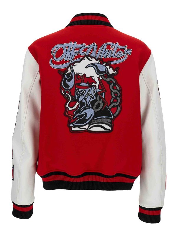 OFF-WHITE: blazers online - Varsity Bomber Jacket