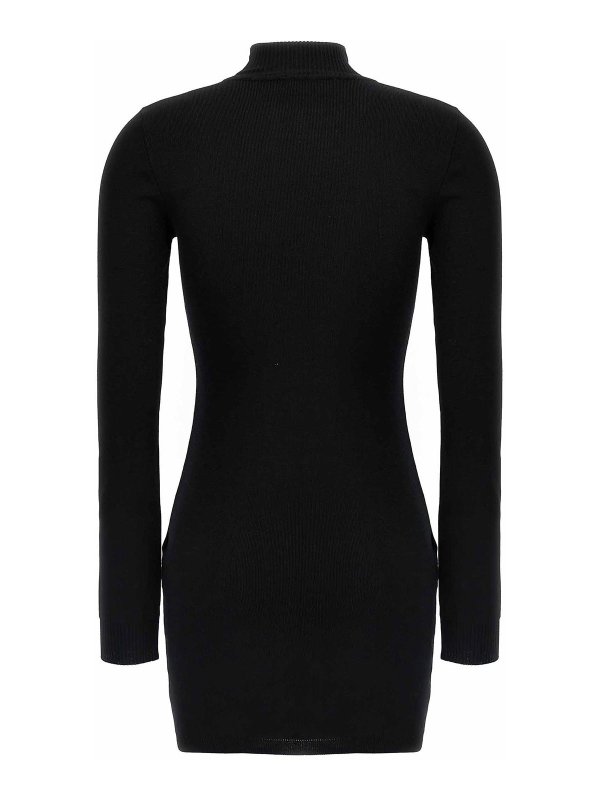 OFF-WHITE: abiti corti online - Miniabito a righe con logo