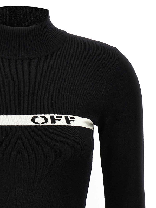 The Best Shops OFF-WHITE: abiti corti - Miniabito a righe con logo