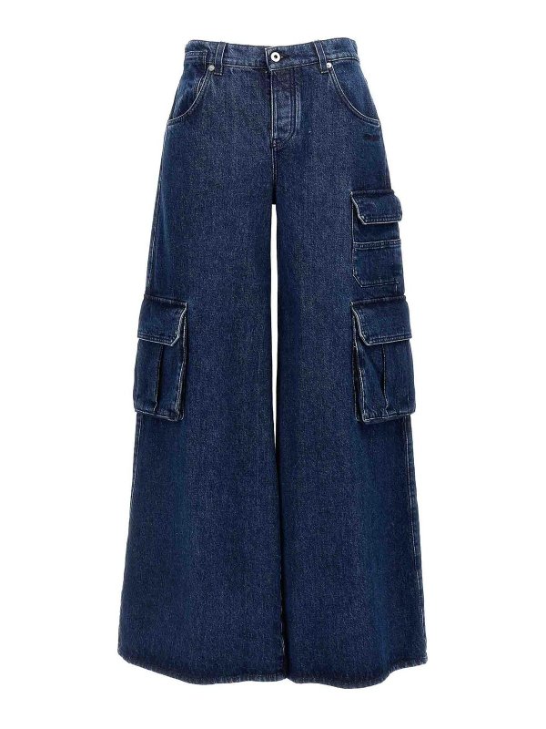 OFF-WHITE: jeans bootcut - Cargo Wide Jeans