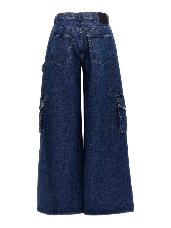 OFF-WHITE: jeans bootcut online - Cargo Wide Jeans