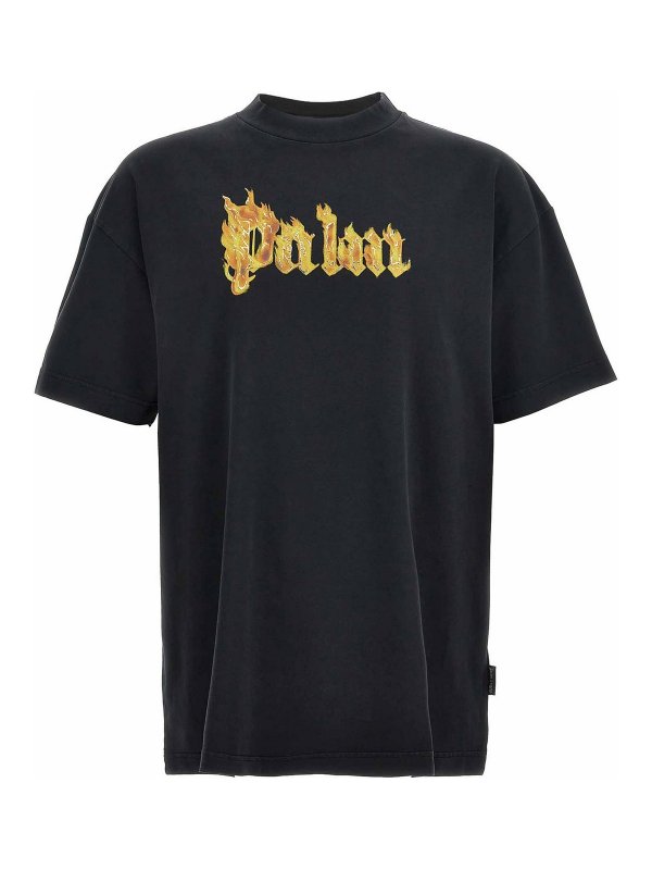 Palm Angels: Camisetas - Camiseta - Negro