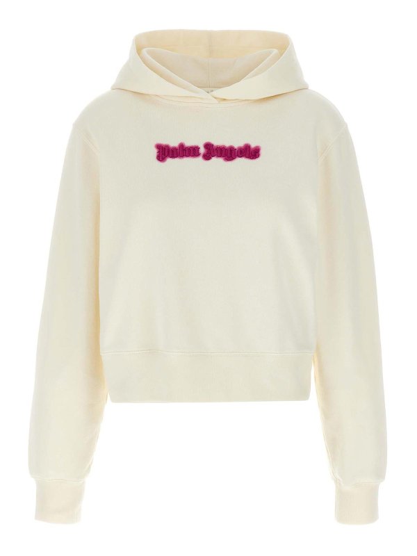 Palm Angels: Felpe e maglie - Felpa con cappuccio con logo neon