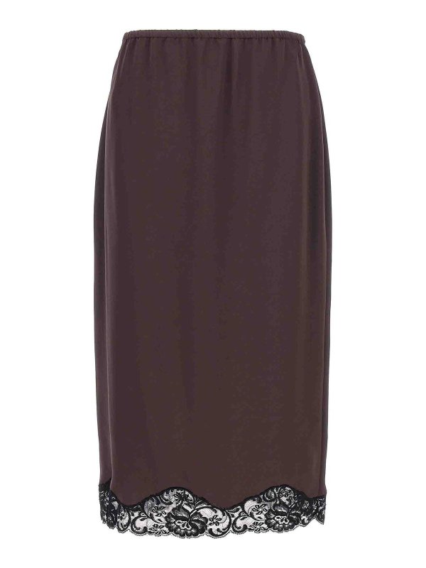 Pinko: ニーレングススカート＆ミディ丈 - 膝丈/ミディスカート - ブラウン