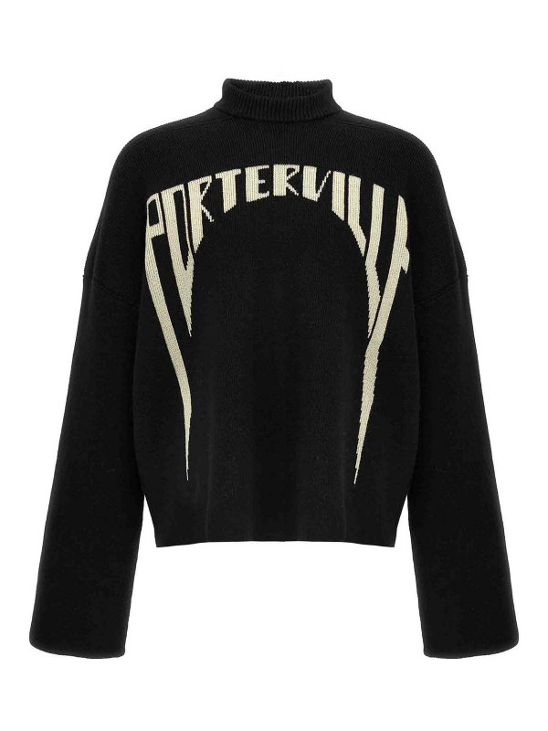 RICK OWENS: Strickpullover mit Rundhalsausschnitt - Rundhalspullover - Weiß