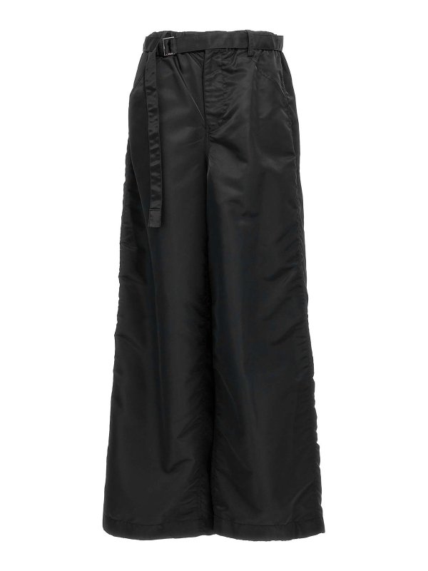 Sacai: Trousers Shorts - Nylon Twill Pants