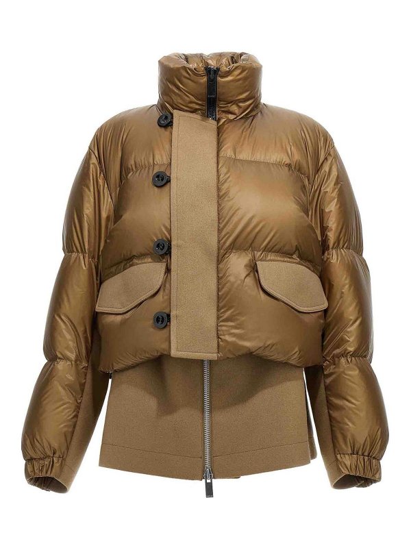 Sacai: padded jackets - Wool Insert Down Jacket
