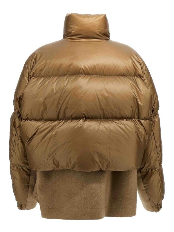 Sacai: padded jackets online - Wool Insert Down Jacket