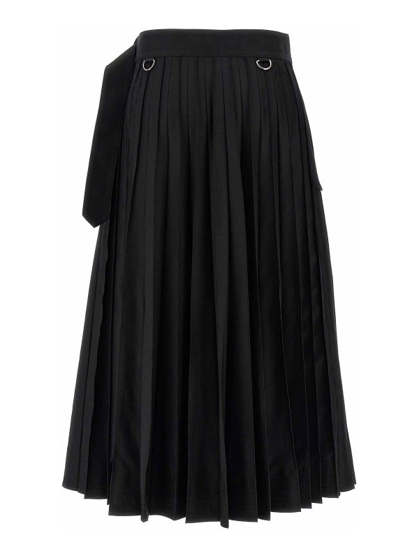 Sacai: ニーレングススカート＆ミディ丈 online - 膝丈/ミディスカート - 黒