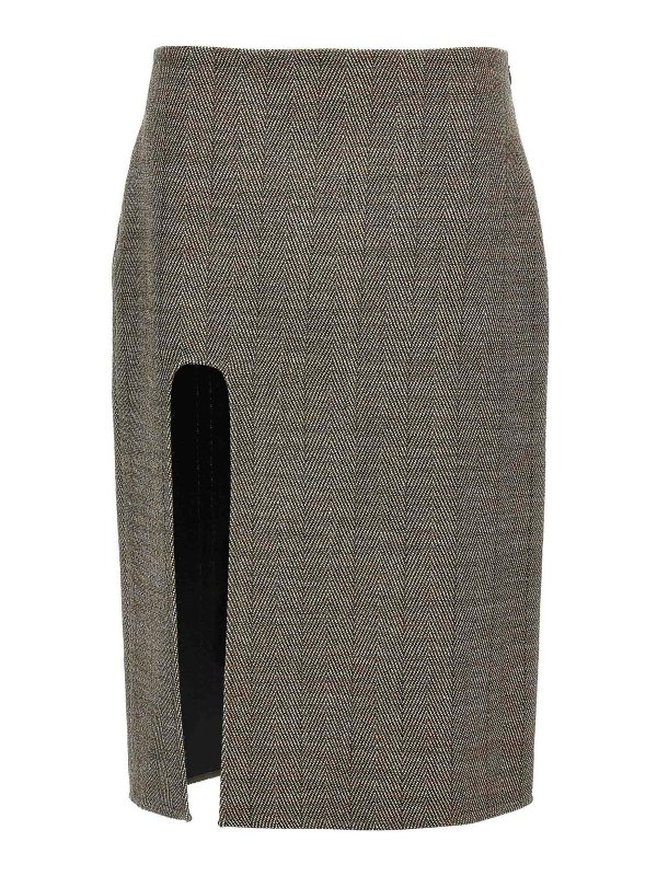 STELLA McCARTNEY: ニーレングススカート＆ミディ丈 - 膝丈/ミディスカート - ブラウン