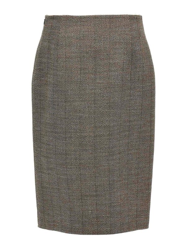 STELLA McCARTNEY: ニーレングススカート＆ミディ丈 online - 膝丈/ミディスカート - ブラウン