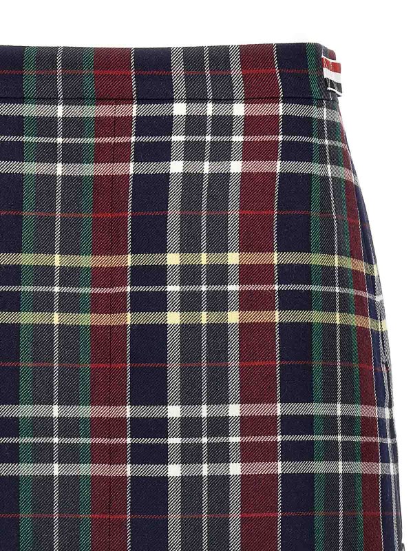 The Best Shops THOM BROWNE: Knee length skirts & Midi - Tartan Twill Skirt