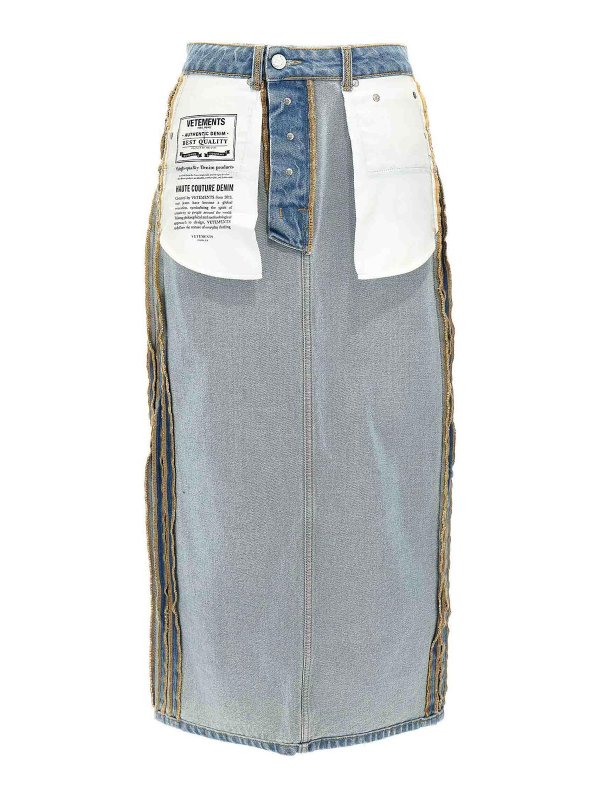 VETEMENTS: Knee length skirts & Midi - Inside-Out Skirt