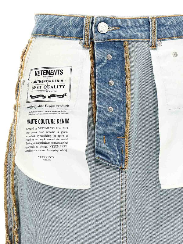 The Best Shops VETEMENTS: Knee length skirts & Midi - Inside-Out Skirt