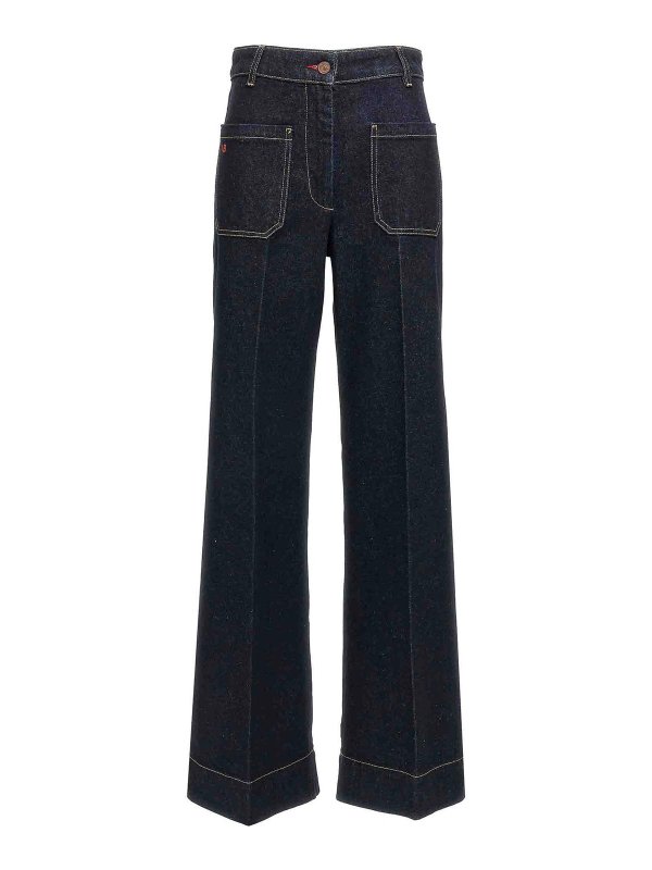 VICTORIA BECKHAM: ブーツカットジーンズ - ブーツカットジーンズ - ブルー