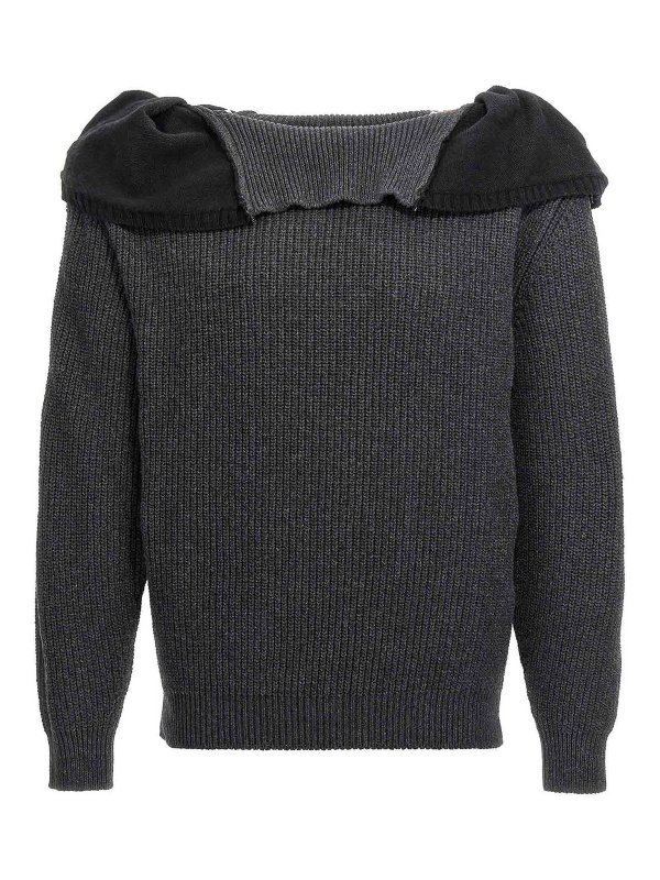 Y/PROJECT: cardigans - Zip Insert High Neck Sweater
