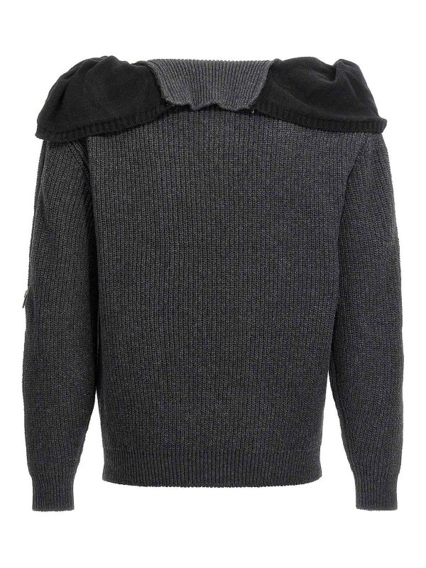 The Best Shops Y/PROJECT: cardigans - Zip Insert High Neck Sweater