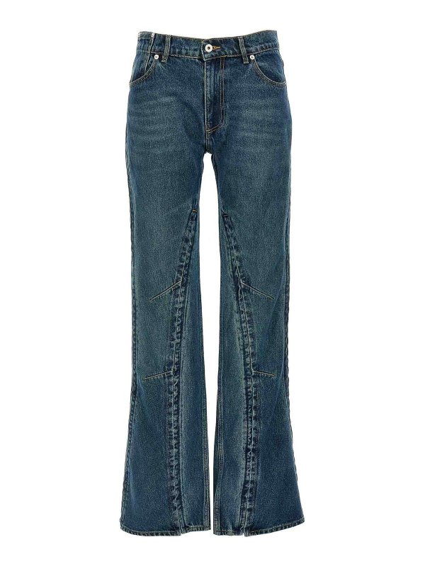 Y/PROJECT: bootcut jeans - Evergreen Hook And Eye Jeans