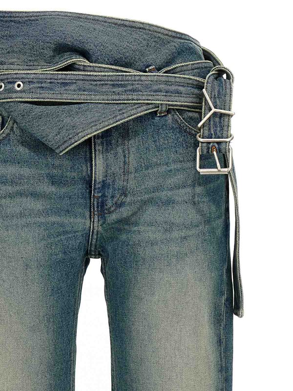 The Best Shops Y/PROJECT: bootcut jeans - Wrap Belt Jeans