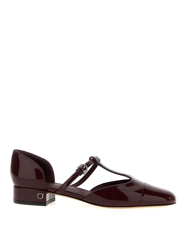 SALVATORE FERRAGAMO: Ballerines - Ballerines - Rouge Brun