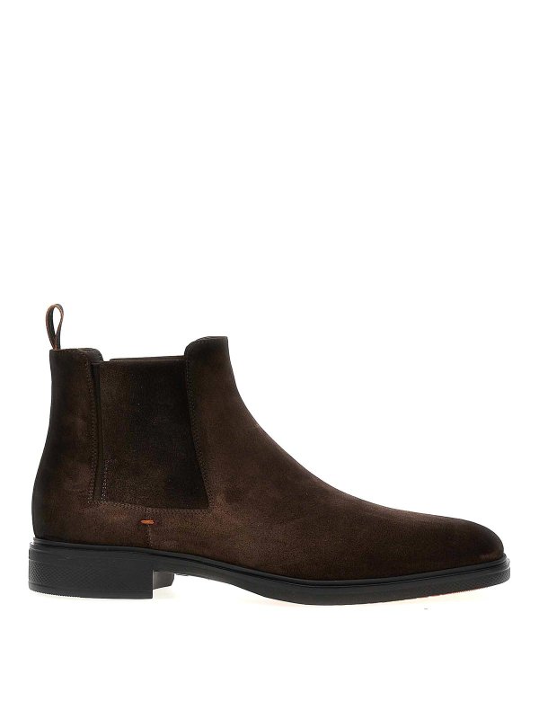 SANTONI: ankle boots - Suede Ankle Boots