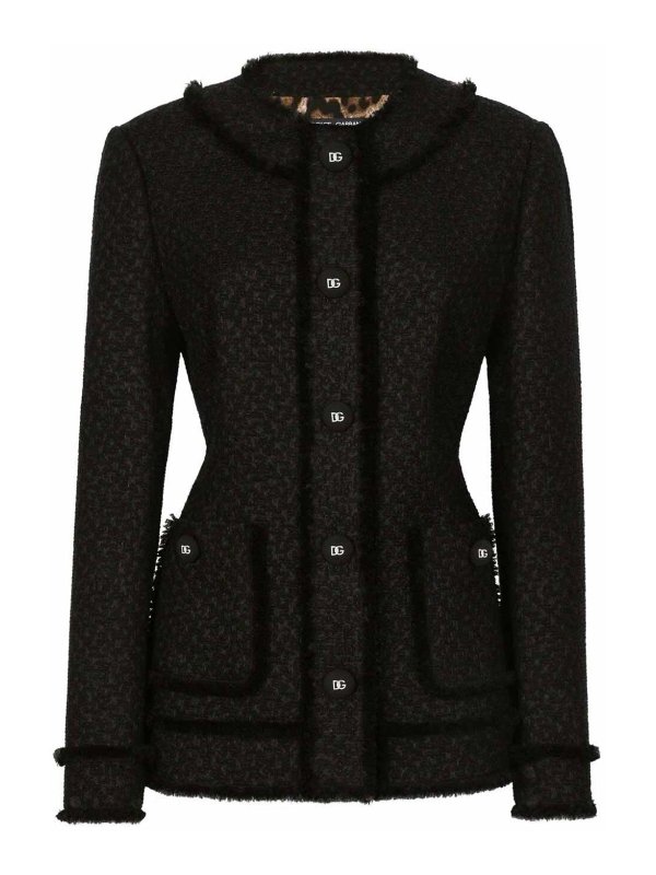 DOLCE & GABBANA: カジュアルジャケット - カジュアルジャケット - 黒