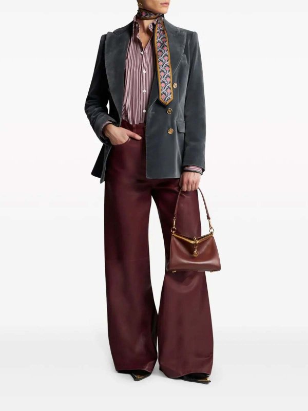 ETRO: casual jackets online - Double Breasted Velvet Jacket