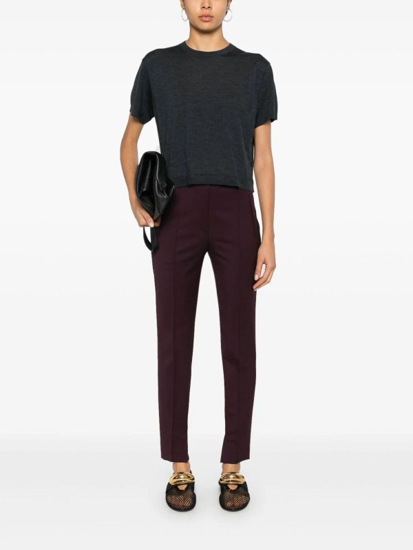 The Best Shops Theory: Strickpullover mit Rundhalsausschnitt - Rundhalspullover - Grau