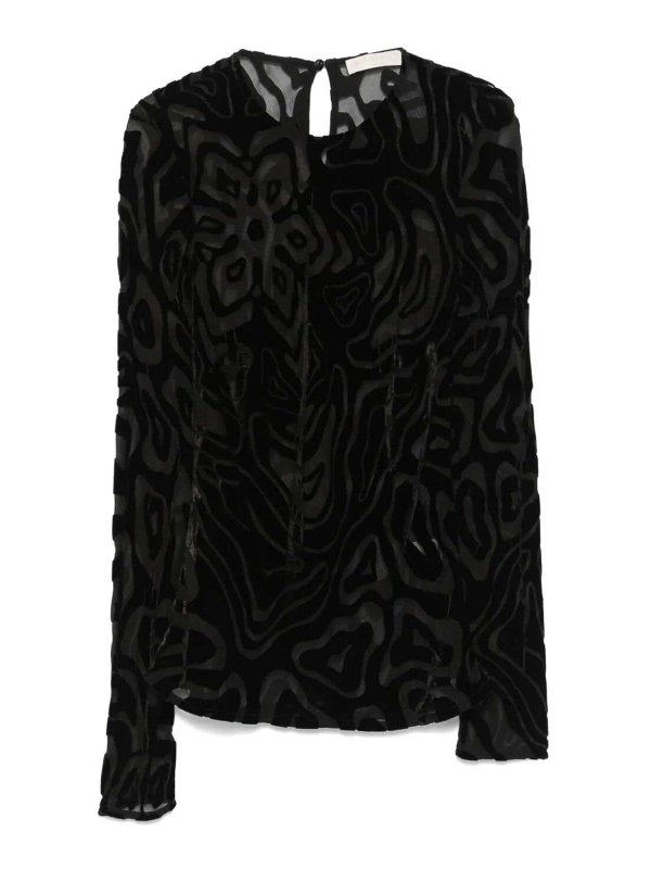 ULLA JOHNSON: Blusas - Blusa - Negro