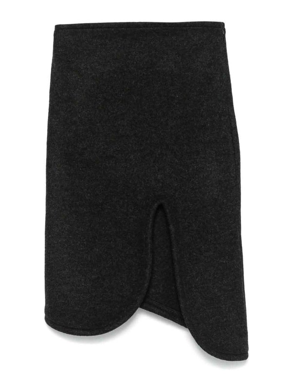 VICTORIA BECKHAM: ニーレングススカート＆ミディ丈 - 膝丈/ミディスカート - グレー