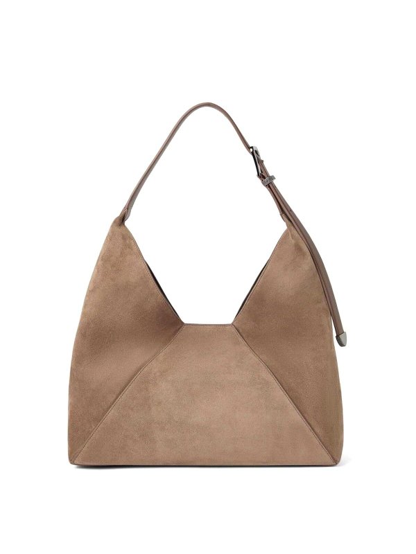 BRUNELLO CUCINELLI: Schultertaschen - Schultertasche - Braun