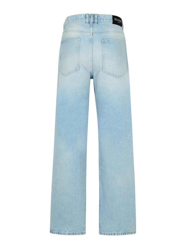 Balmain: bootcut jeans online - Light Blue Denim Jeans