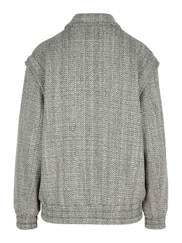 GOLDEN GOOSE: casual jackets online - Grey Wool Blend Bomber Jacket