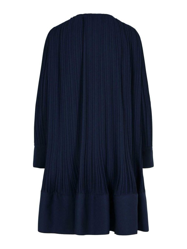LANVIN: abiti al ginocchio online - Abito Pliss in poliestere blu scuro