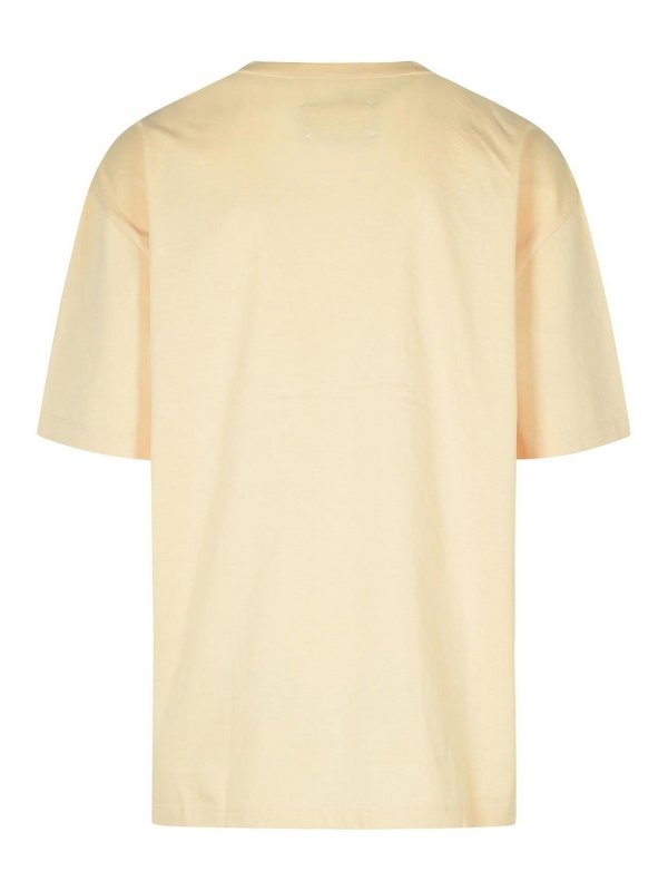 Maison Margiela: t-shirts online - Over Beige Cotton T-Shirt