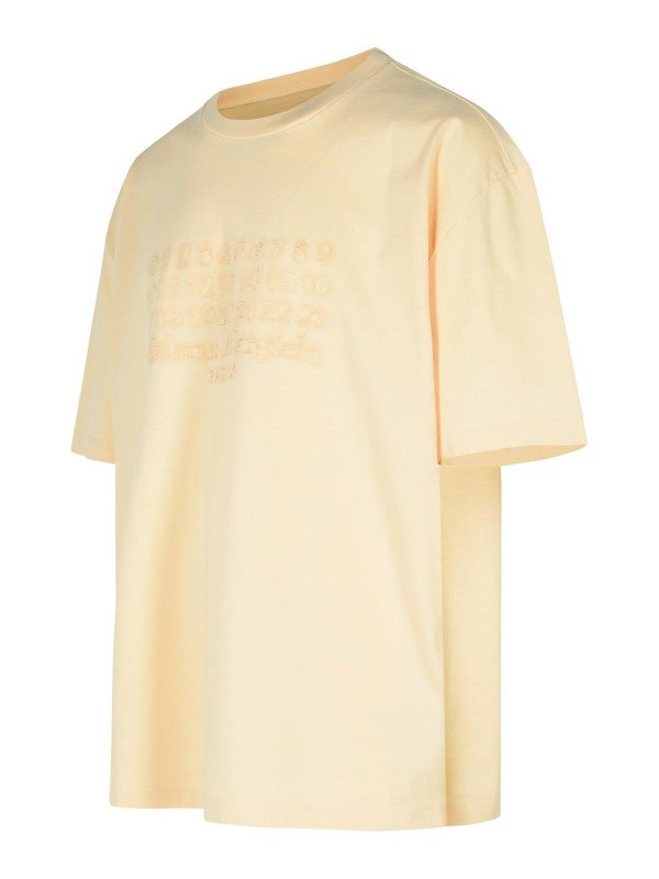 The Best Shops Maison Margiela: t-shirts - Over Beige Cotton T-Shirt