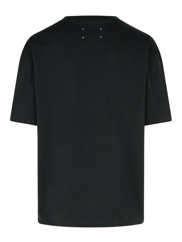 Maison Margiela: t-shirts online - Black Cotton T-Shirt