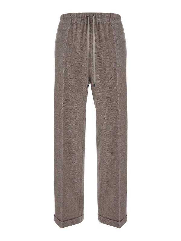 GENTRYPORTOFINO: カジュアルトラウザー - カジュアルパンツ - グレー