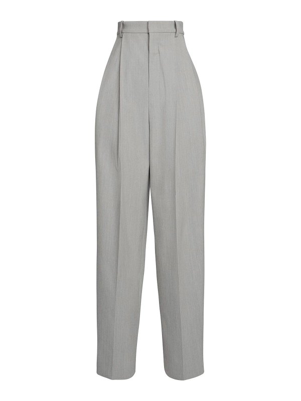 JACQUEMUS: カジュアルトラウザー - カジュアルパンツ - ライトグレー