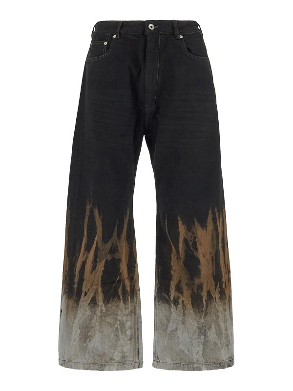 RICK OWENS: casual trousers - Rick owens drkshdw black trousers
