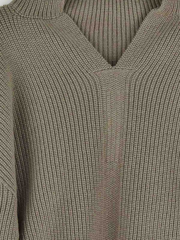 The Best Shops RICK OWENS: Strickpullover mit Rundhalsausschnitt - Rundhalspullover - Grau