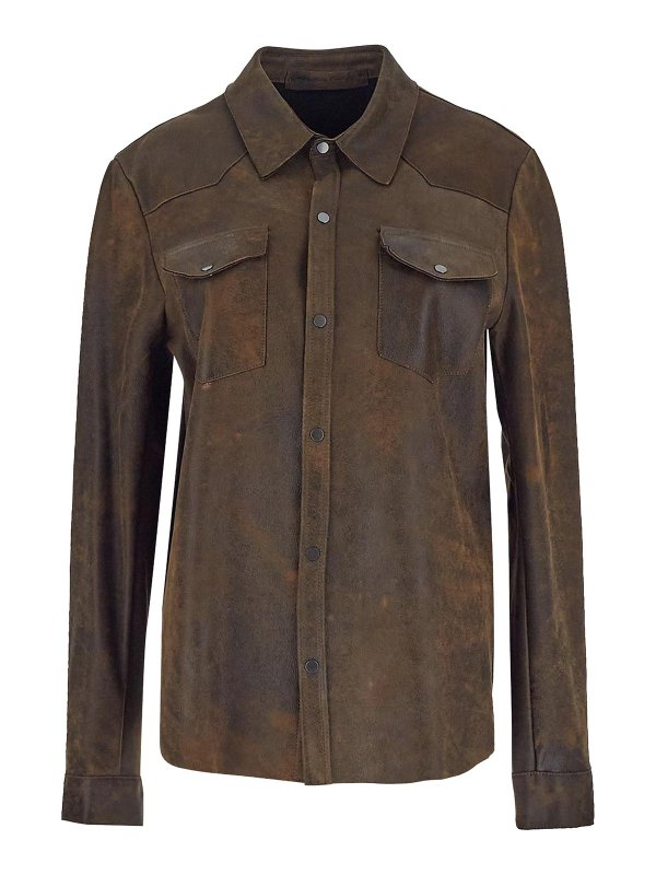 SALVATORE SANTORO: leather jacket - Jacket