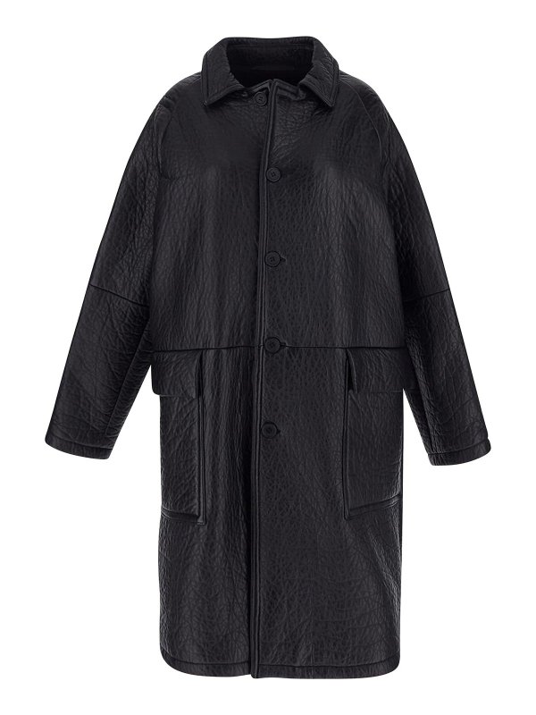 SALVATORE SANTORO: レザージャケット - レザージャケット - ベージュ